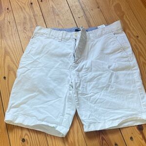 Tommy Hilfiger Men's Cream Flat Front Shorts